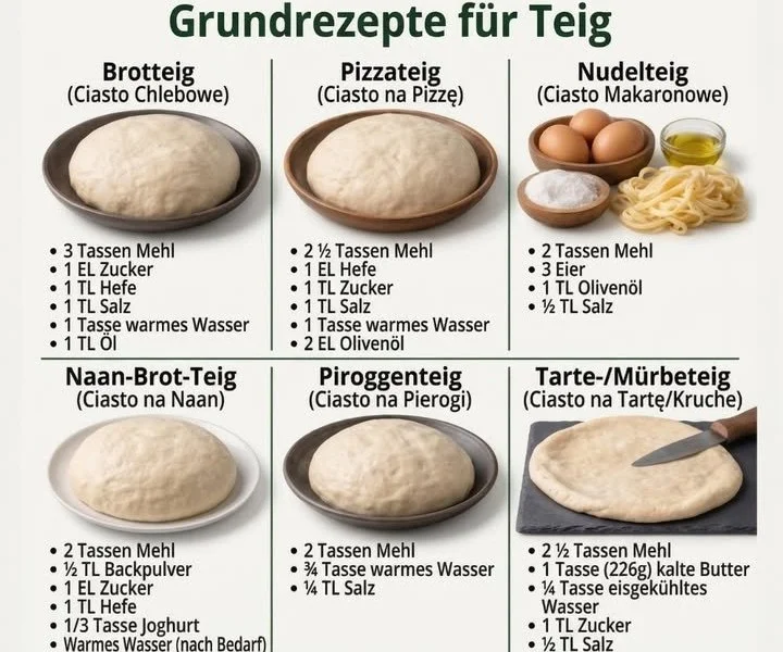 Bild eines perfekt zubereiteten Teigs für Kuchen und Pizza