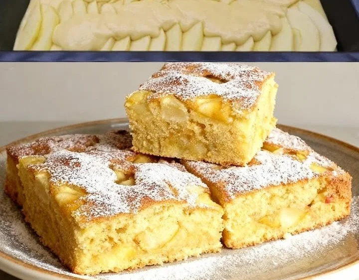 Ultrasaftiger Blitz-Apfelkuchen mit frischen Äpfeln und köstlichem Teig