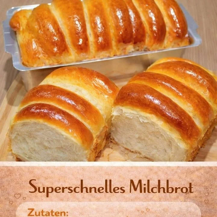 Rezept für unglaublich weiches Milchbrot mit frischen Zutaten