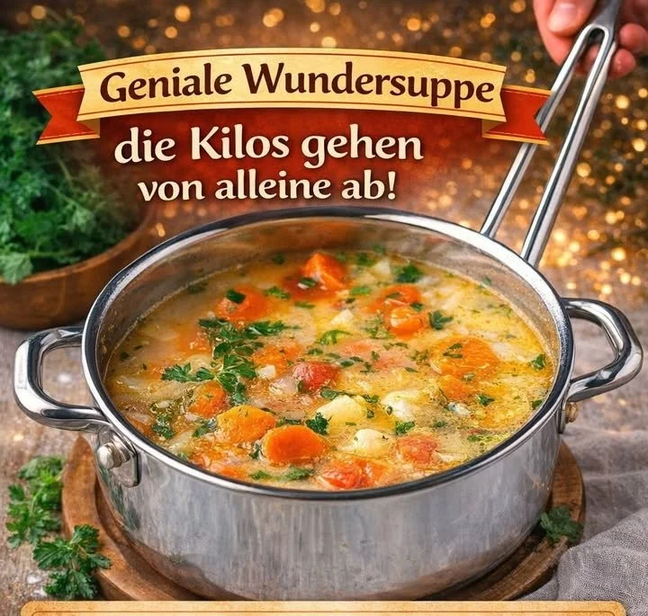 Schüssel mit Wundersuppe für Gesundheit und Wellness