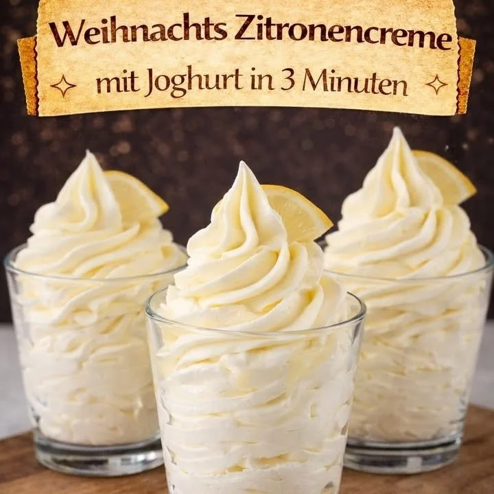 Leckere Zitronencreme mit Joghurt in 3 Minuten zubereitet