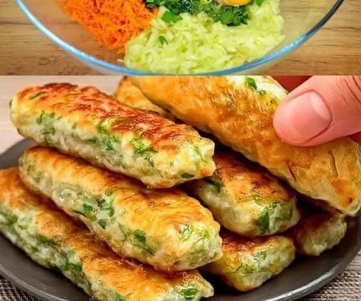 Köstliche Zucchinistäbchen auf einem Teller serviert