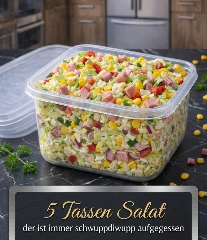 5-Cup-Salat, frisch zubereitet und köstlich angerichtet