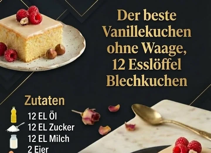 Anillekuchen Rezept ohne Waage, zubereitet mit 12 Esslöffeln.