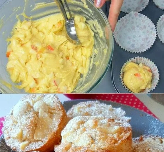 Leckere Apfel Quark Muffins frisch aus dem Ofen, ideal für jeden Anlass.