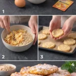 Apfelkekse ohne Mehl auf einem Teller, frisch gebacken und appetitlich angerichtet.