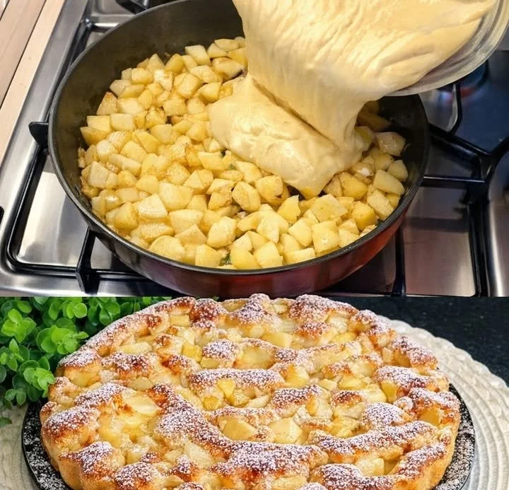 Homemade Apfelkuchen mit frischen Äpfeln und wohltuenden Gewürzen