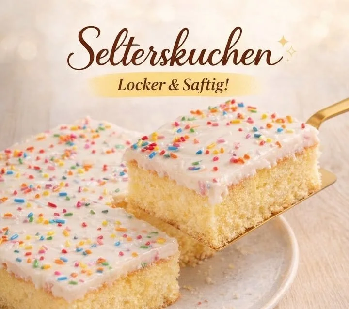 Blechkuchen mit bunten Streuseln auf einem Tellermischung von Farben