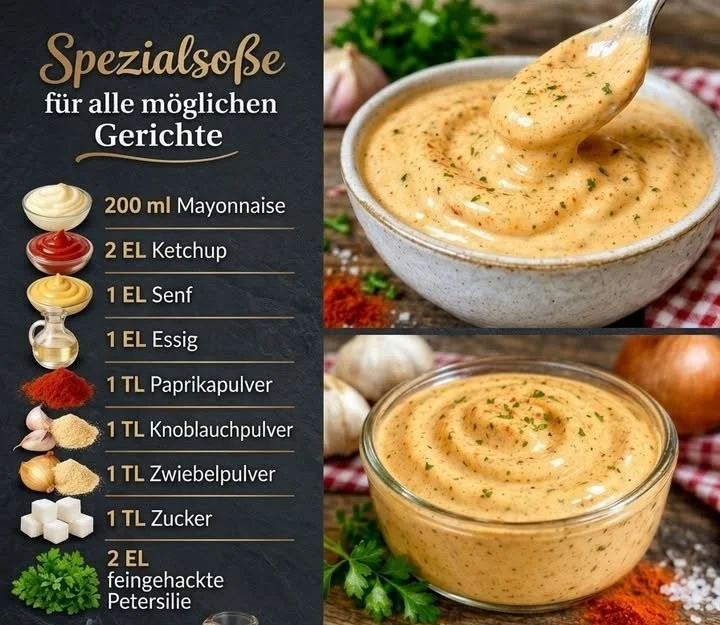 Rezept für eine cremige Soße, ideal zum Verfeinern von Gerichten.