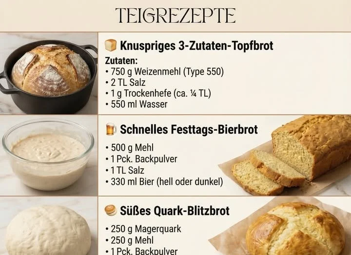 Knuspriges 3-Zutaten-Topfbrot frisch aus dem Ofen