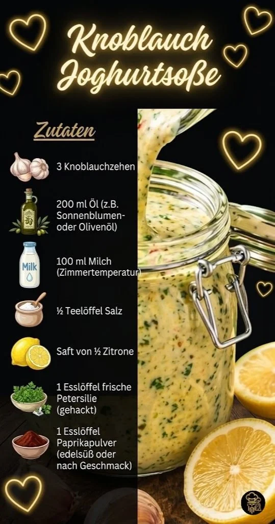 Selbstgemachte Knoblauchsoße in einer Schüssel, ideal für verschiedene Gerichte.