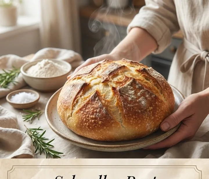 Der verführerische Duft von frischem Brot aus dem Ofen in einer heimeligen Küche.