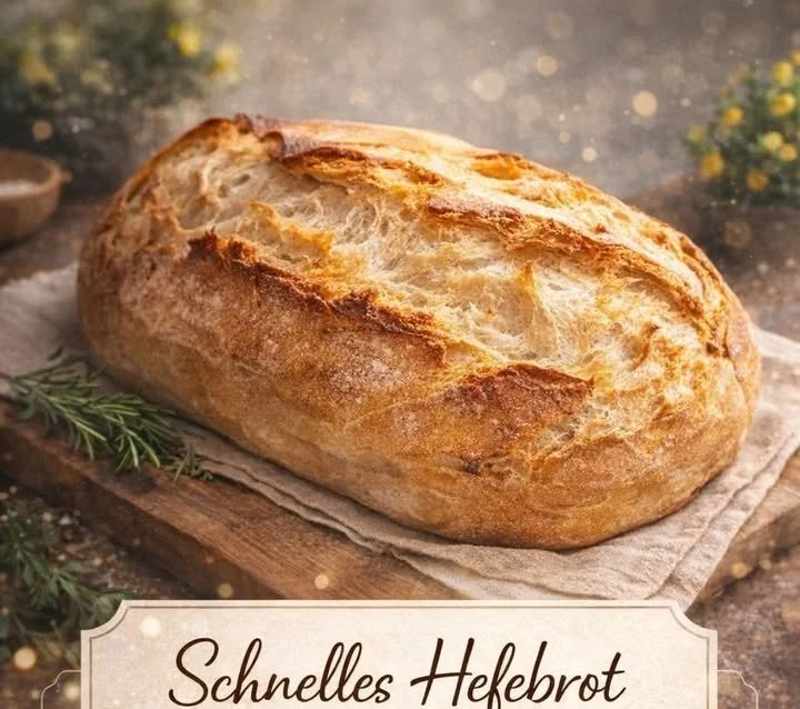 Einfaches Rezept für Hefebrot, frisch gebacken und duftend.