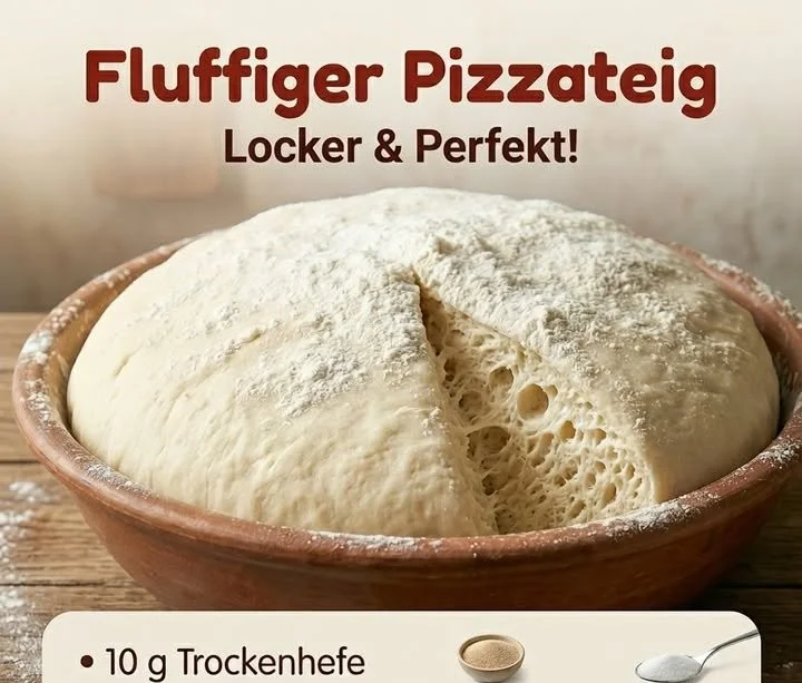 Ein einfaches Pizzateigrezept für hausgemachte Pizza