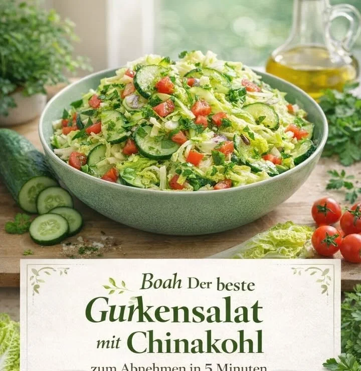 Leckerer frischer Gemüsesalat mit buntem Gemüse und Dressing
