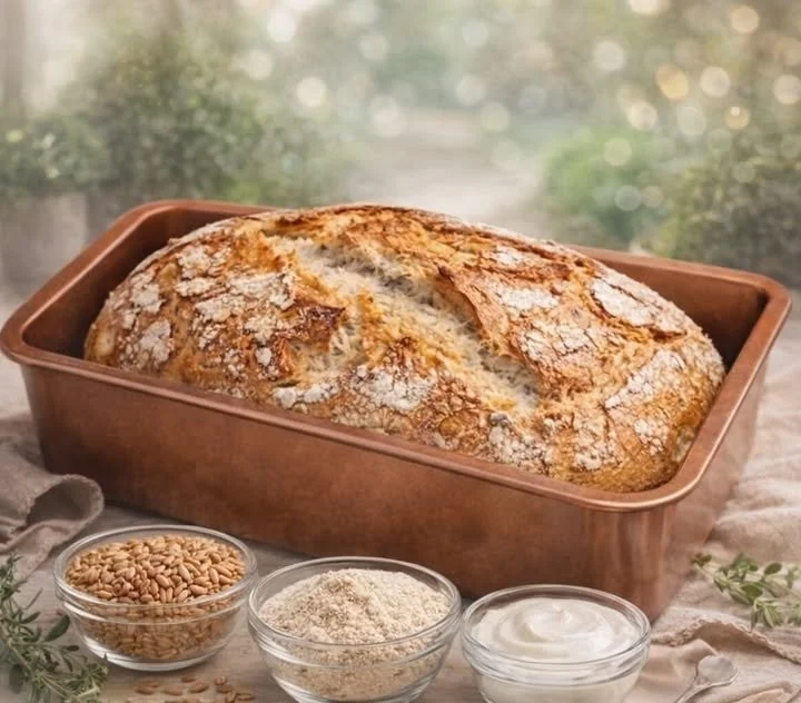 Frisches Brot aus der Bäckerei, goldbraun und duftend.