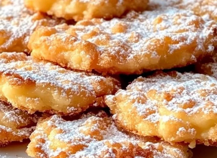 Haferkekse mit Apfelstückchen auf einem Blech