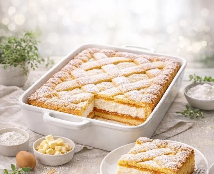 Hausgemachter Ricotta-Crostata aus frischen Zutaten, perfekt für feierliche Anlässe.