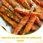 Geröstete Karotten aus dem Ofen mit Knoblauch und Parmesan