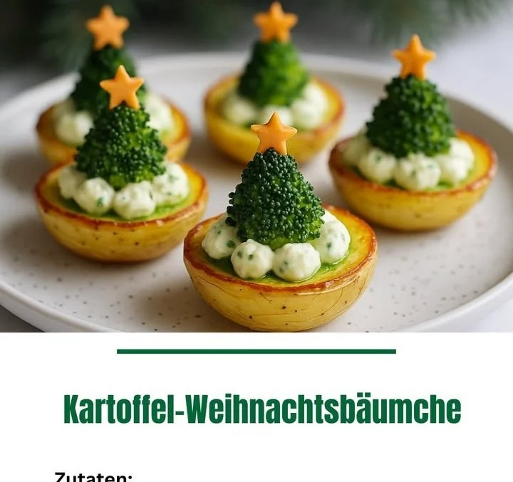 Kreative Kartoffel-Weihnachtsbäumchen für die festliche Weihnachtsdekoration
