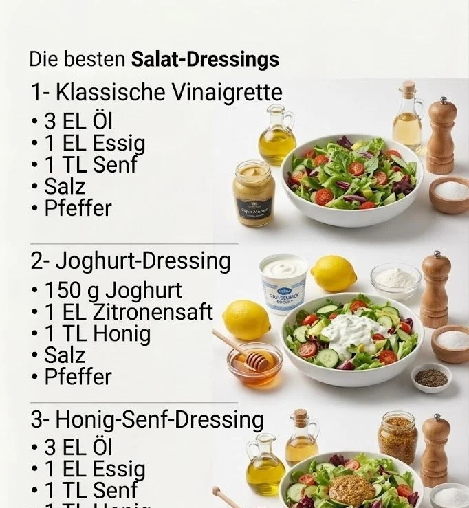 Klassische Vinaigrette für Salate und leichte Gerichte