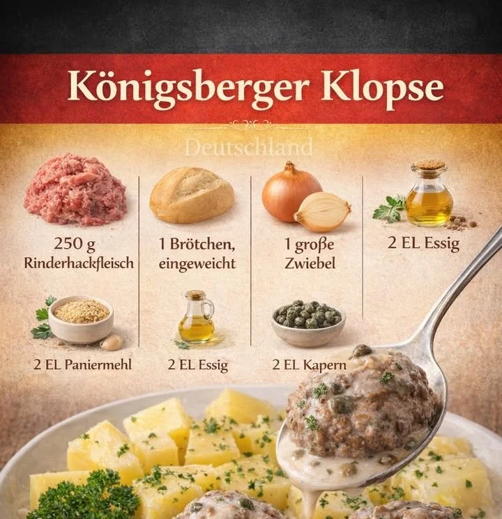 Königsberger Klopse: Traditionelle Ostpreußische Fleischbällchen in Sahnesauce