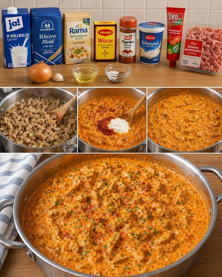 Eine dampfende Schüssel leckere Hexensuppe mit frischen Kräutern und Gewürzen.