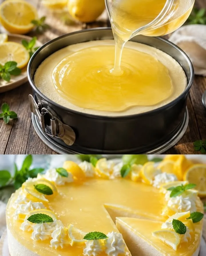 Leckerer Zitronen-Joghurt-Kuchen mit frischem Zitronenaroma und leichtem Teig.