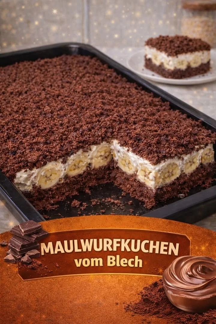 Schneller Maulwurfkuchen vom Blech in 20 Minuten – saftig und lecker