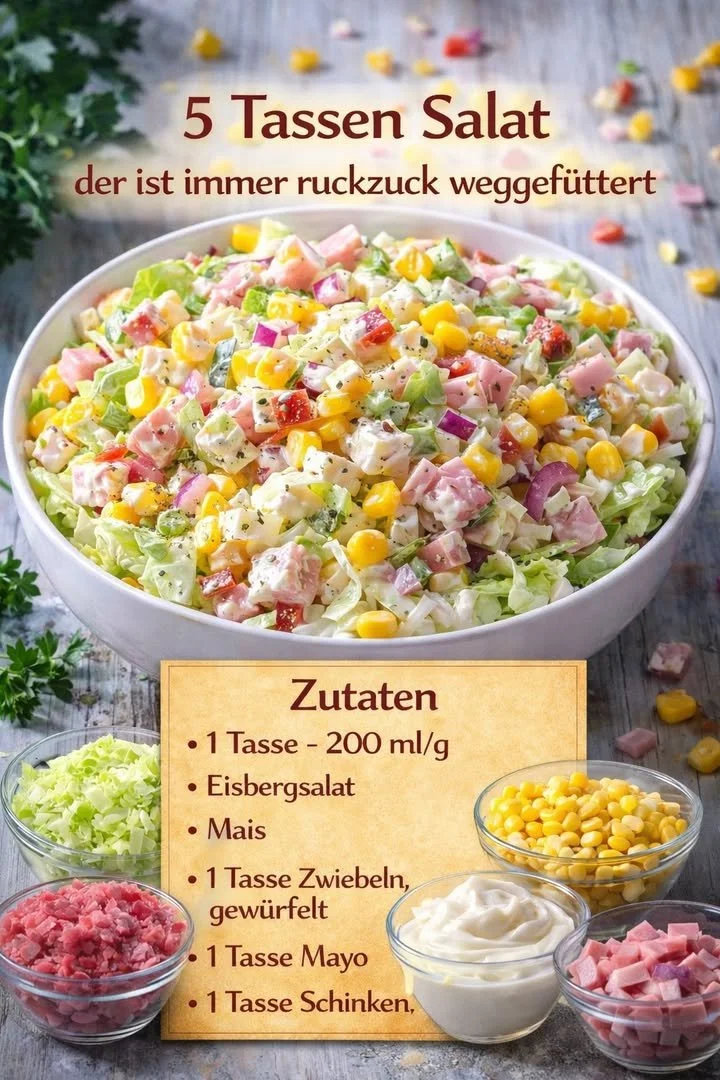 Vielfältige und gesunde Salate mit frischen Zutaten