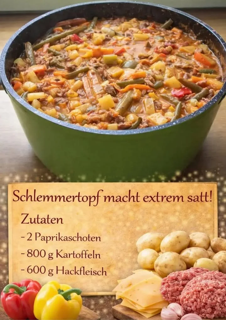 Schlemmertopf mit Hackfleisch, ein köstliches und einfaches Rezept