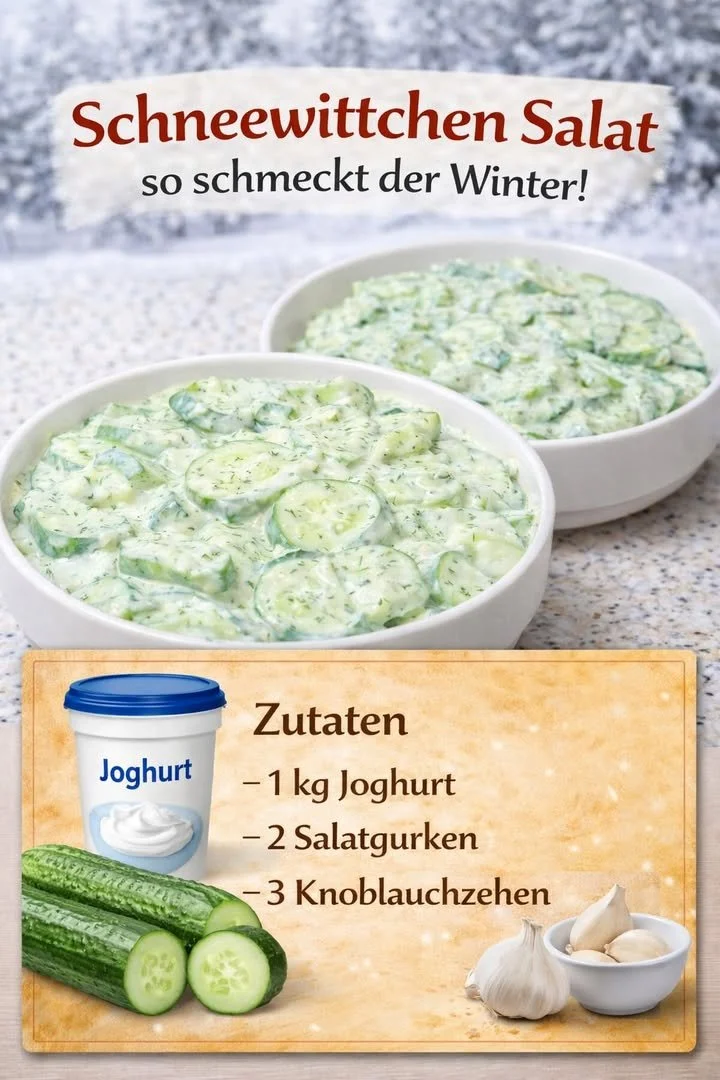 Leckerer Schneewittchen Salat mit frischen Zutaten und ansprechender Präsentation.