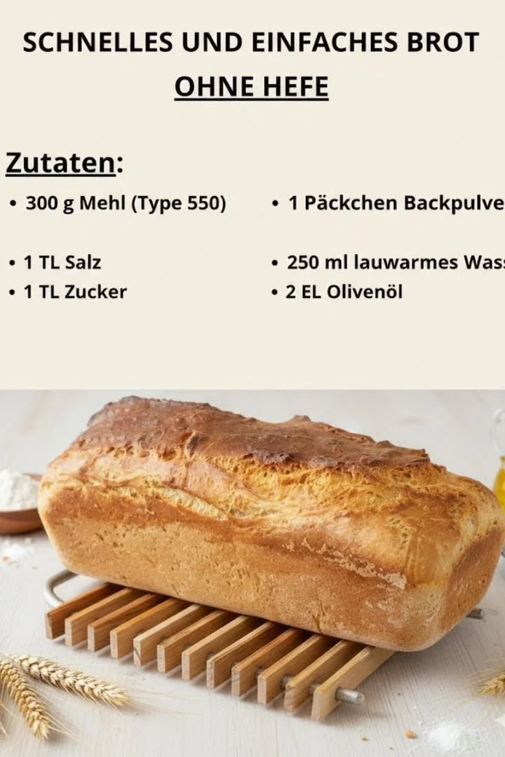 Rezept für schnelles und einfaches Brot ohne großen Aufwand