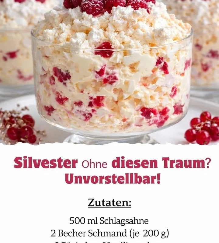 Cocktail Silvester-Traum im Glas für den Jahreswechsel