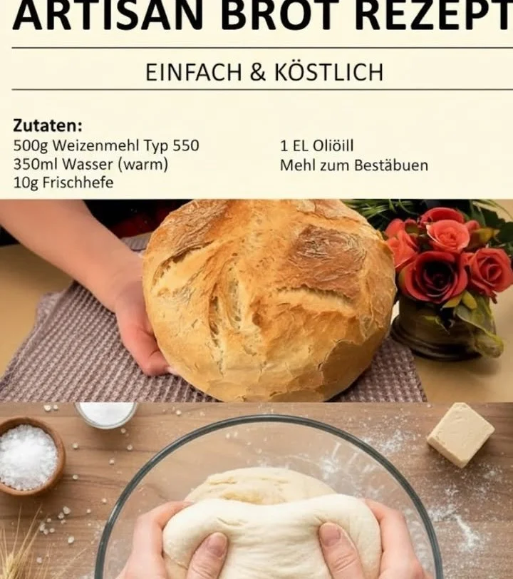 Frisches, duftendes Zauberbrot auf einem Holzbrett mit Körnern