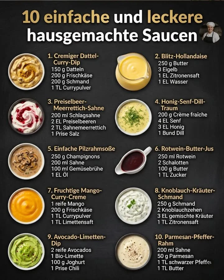 Hausgemachte Saucen Rezepte für köstliche Gerichte