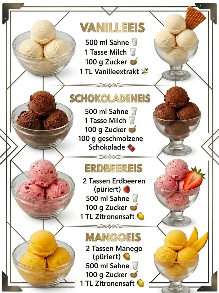 4 einfache Eiscreme-Rezepte zum Selbermachen