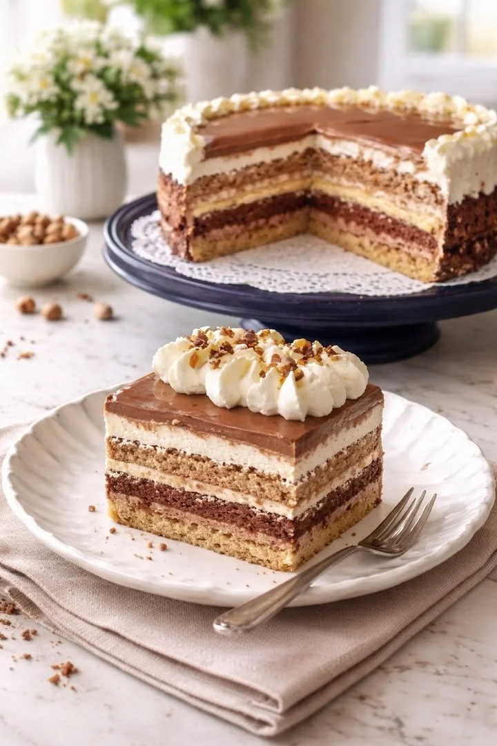 Ein leckerer 4 Seasons Cake mit saisonalen Aromen und frischen Zutaten.
