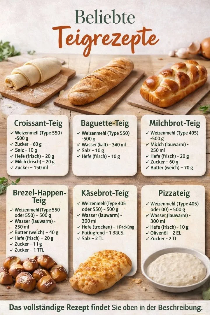 6 grundlegende Teige für die Bäckerei zur Verbesserung Ihrer Backfähigkeiten