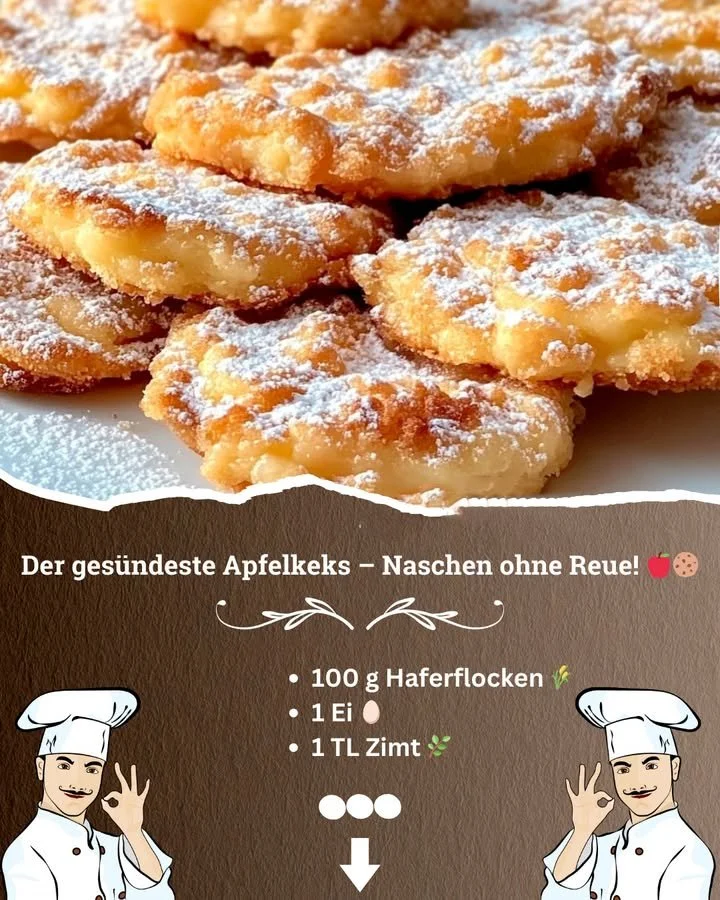 Leckere Apfelkekse ohne Mehl auf einem Teller