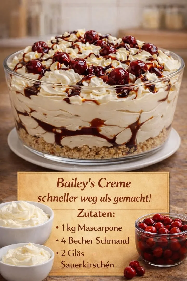 Flasche Baileys Creme auf einem Tisch, perfekt für Cocktails und Desserts.