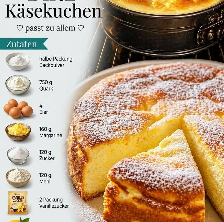 Blitz-Käsekuchen, der schnell und einfach zubereitet wird