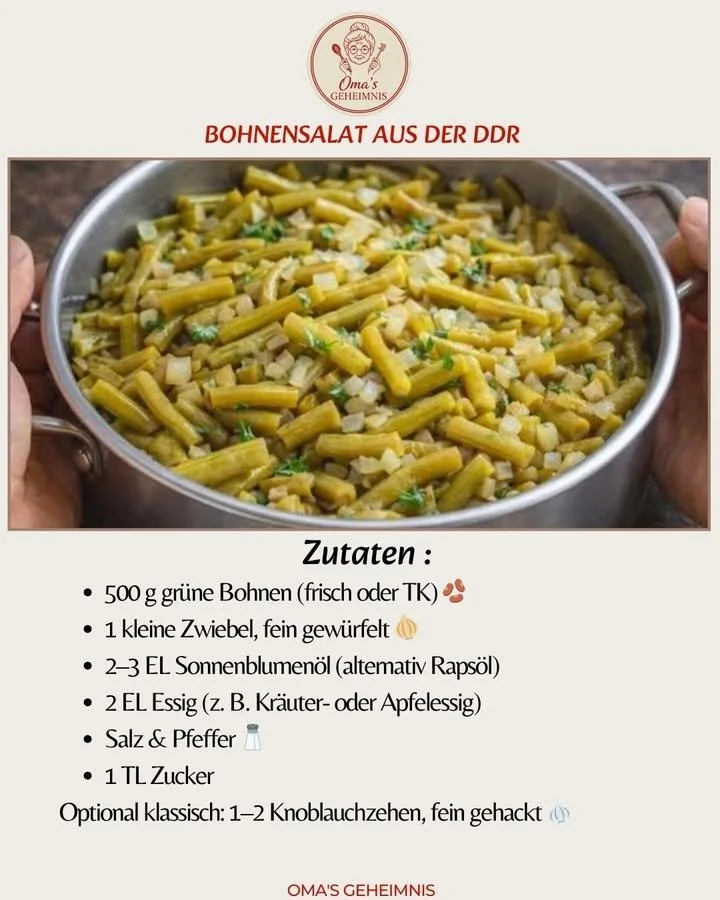 Bohnensalat aus der DDR, leckerer traditioneller Salat