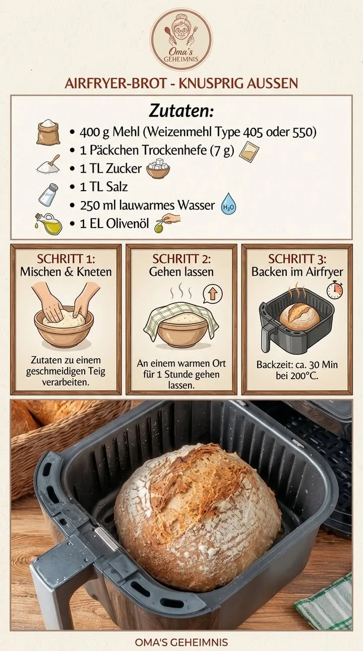 Brot im Airfryer zubereiten - Leckeres und knuspriges Rezept
