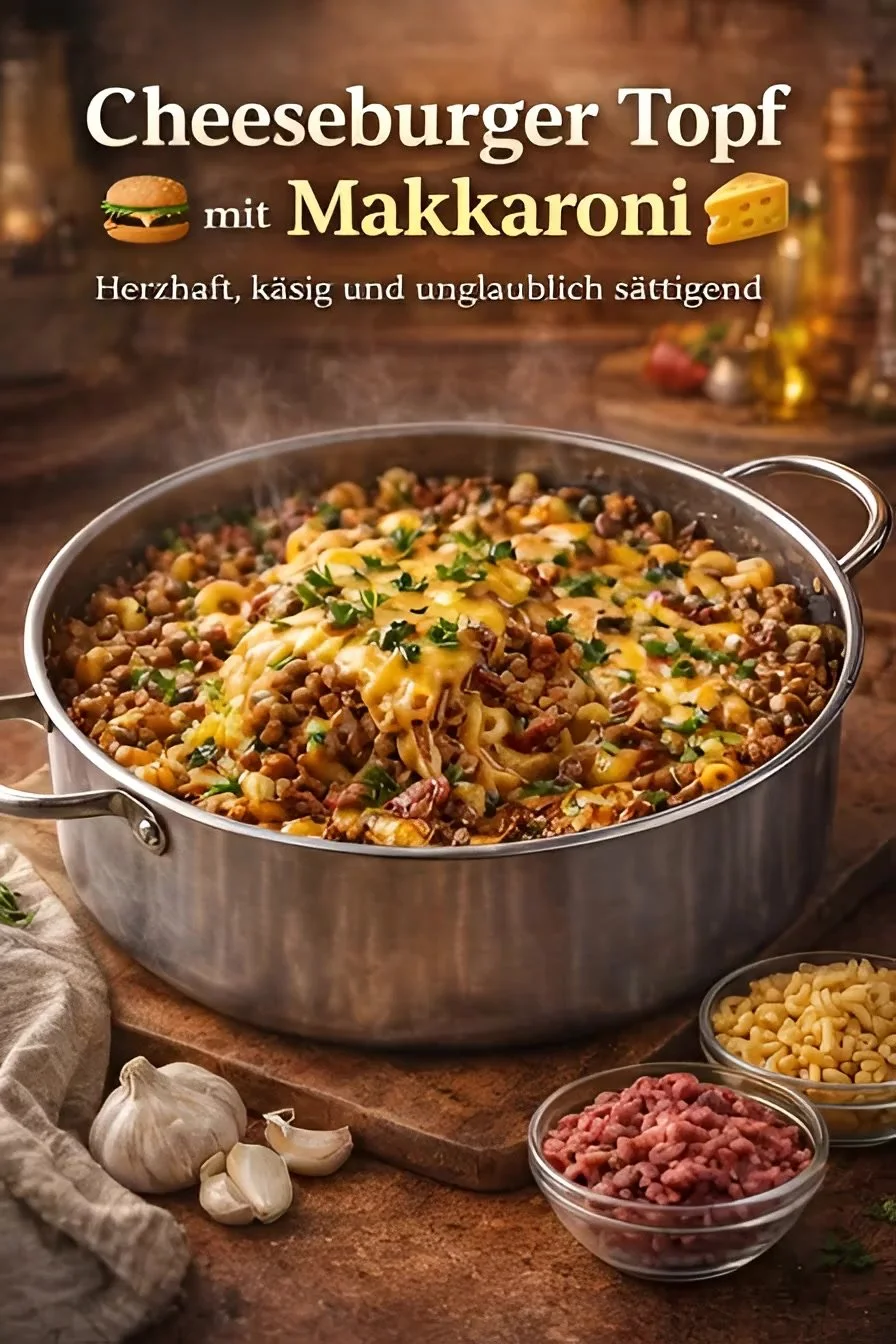 Cheeseburger Topf mit Makkaroni – einfaches und leckeres Rezept