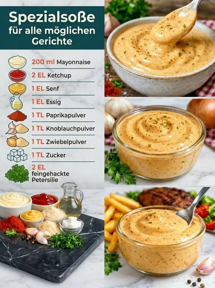 Cremige Allround-Soße für Snacks und Gerichte wie vom Imbiss.