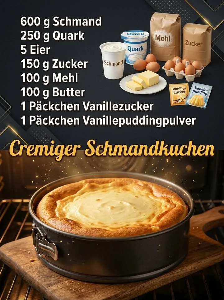 Cremiger Schmandkuchen – leckeres Dessert mit Schmand und fruchtiger Note.