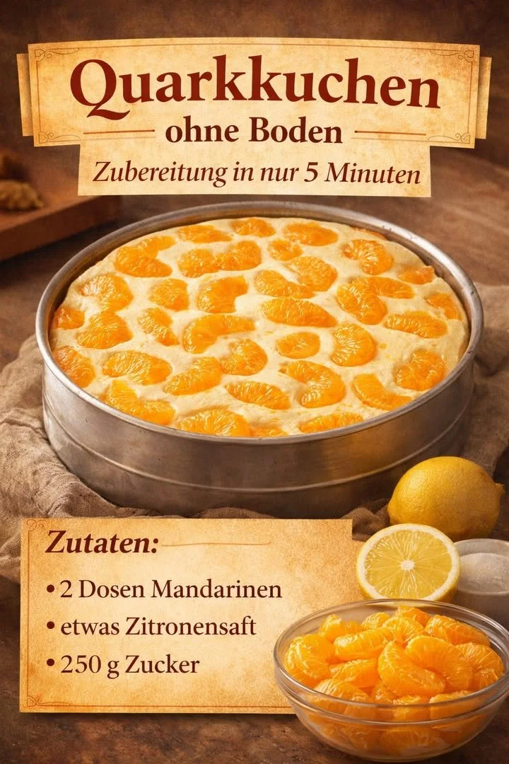 Perfekter Käsekuchen: Quarkkuchen ohne Boden auf einem weißen Teller