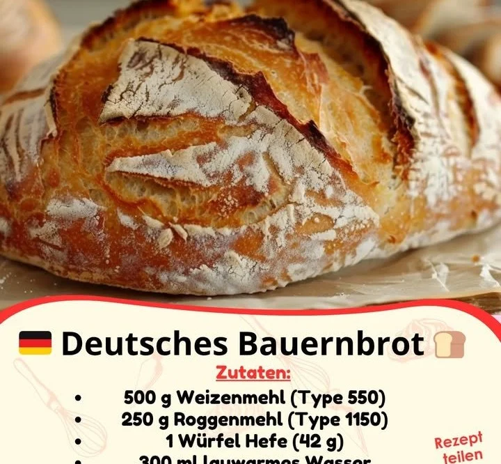 Frisches deutsches Bauernbrot aus der traditionellen Backkunst