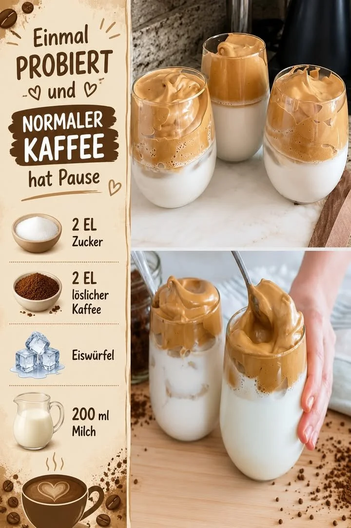 Erfrischender Eiskaffee im Sommer, das perfekte Getränk für heiße Tage.